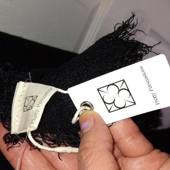 Pretty Persuasions women's black and sequins scarf with tags New - Picture 7 of 17
